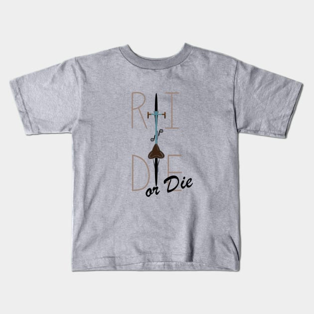 Ride or Die! Kids T-Shirt by storiesofbadhairandmakeup